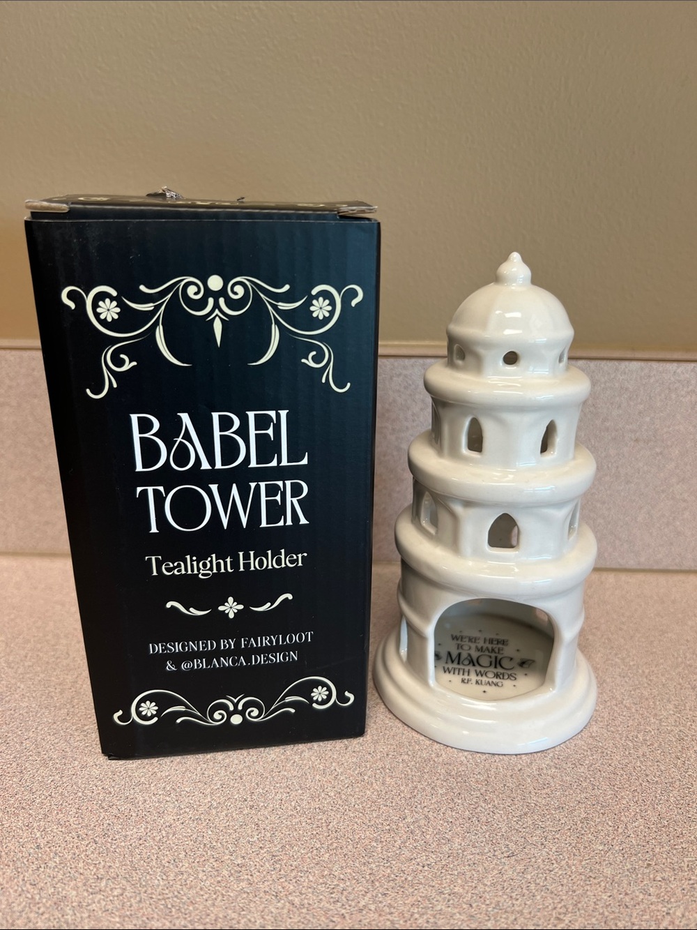 FairyLoot Babel Tower Tealight Holder - Inspired by Babel by R. F. Kuang